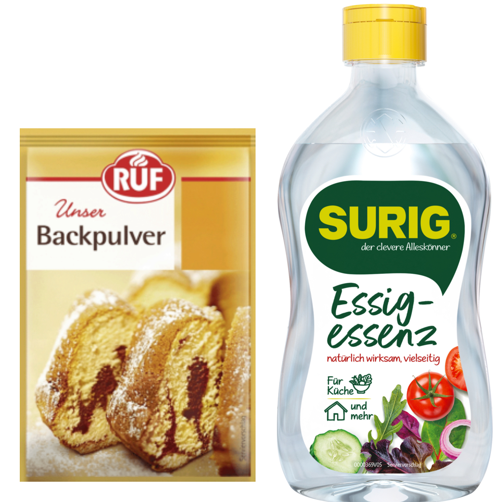 Backpulver und essig für Rohrreinigung Absolut